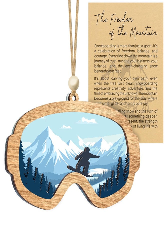 DINIZON Snowboarding Gifts for Men, Snowboard Ornament, Wooden Snowboarding Christmas Ornaments, Sport Ornaments, Unique Snowboarder Gifts for Women, Boys, Sports Lovers, Holiday Christmas Decor - Image 1